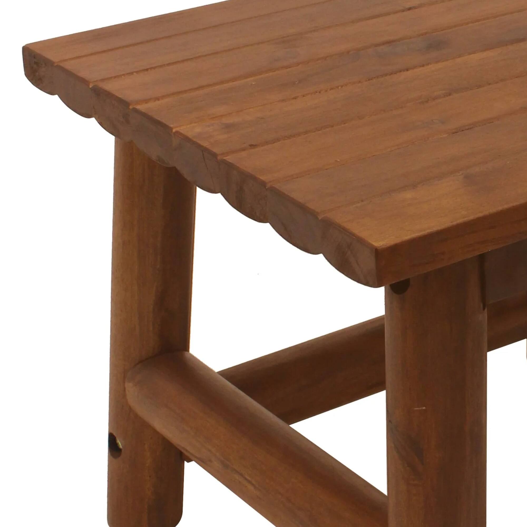 Alt View 8. Leigh Country - Leigh Country Amber Log Outdoor Patio Handcrafted Hardwood End Table, Brown - Brown.