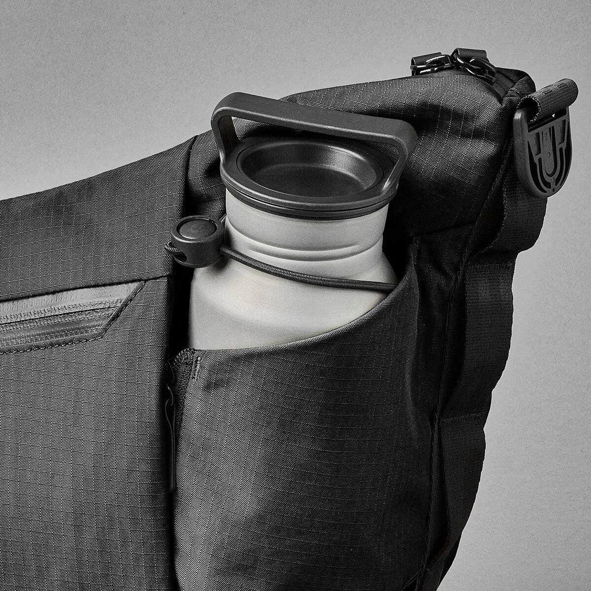 Alt View 9. ALPAKA - Flow Satchel 4L Crossbody Bag, Water Resistant Shoulder Bag, Expandable Bottle Pocket, YKK Zippers - Green Axoflux 210D.