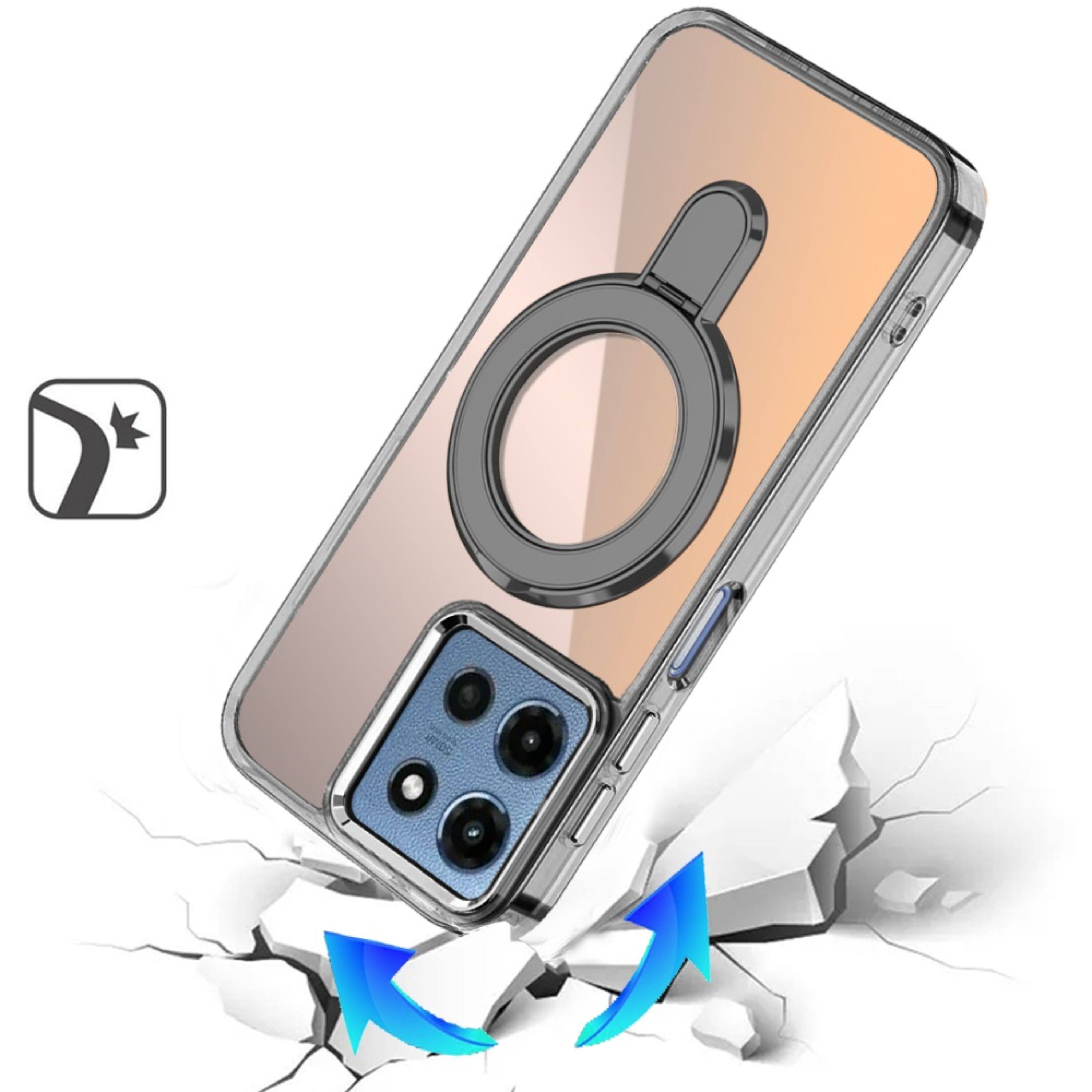 Angle. Kitcheniva - Glossy Chrome Stand Case With Tempered Glass For Moto G 2025/2026/G Play 2026 Light Purple - Light Purple.