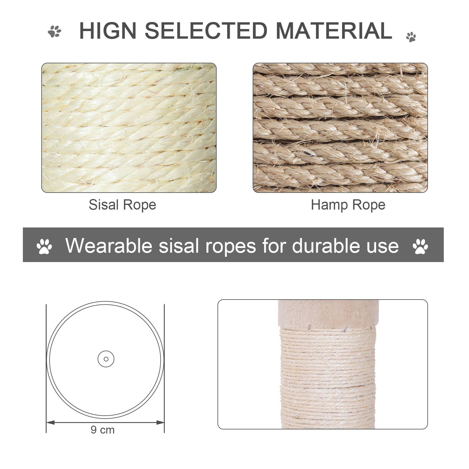 HIGN SELECTED MATERIAL

Sisal Rope

Hamp Rope

Wearable sisal ropes for durable use

9 cm
