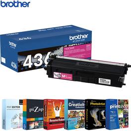 Brother - TN436M Super High-yield Toner Cartridge with Tech Smart USA Printer Softwares
