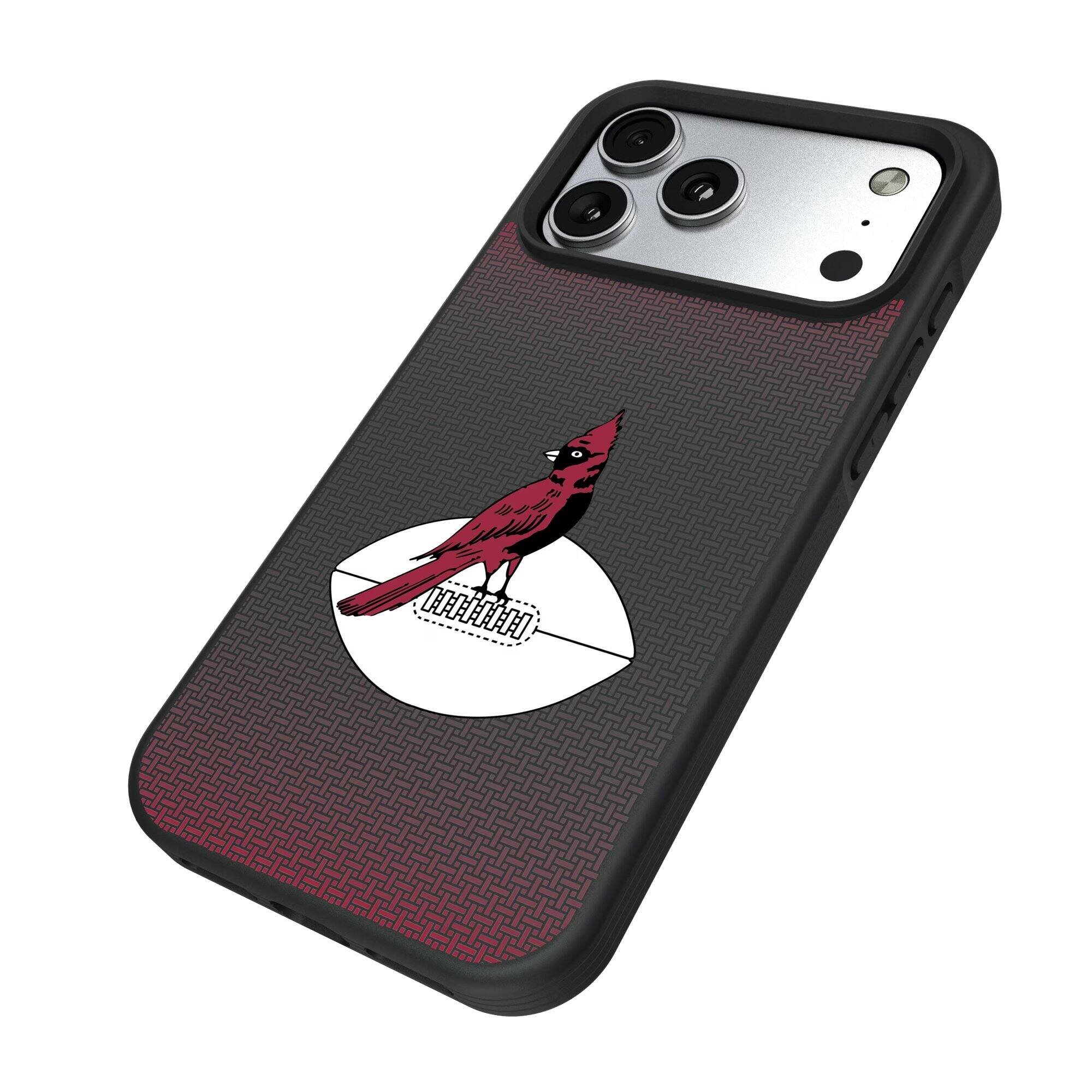 Alt View 1. Keyscaper - Chicago Cardinals Bump Case with 8.2ft Drop Protection - 14 Pro Max - Black.