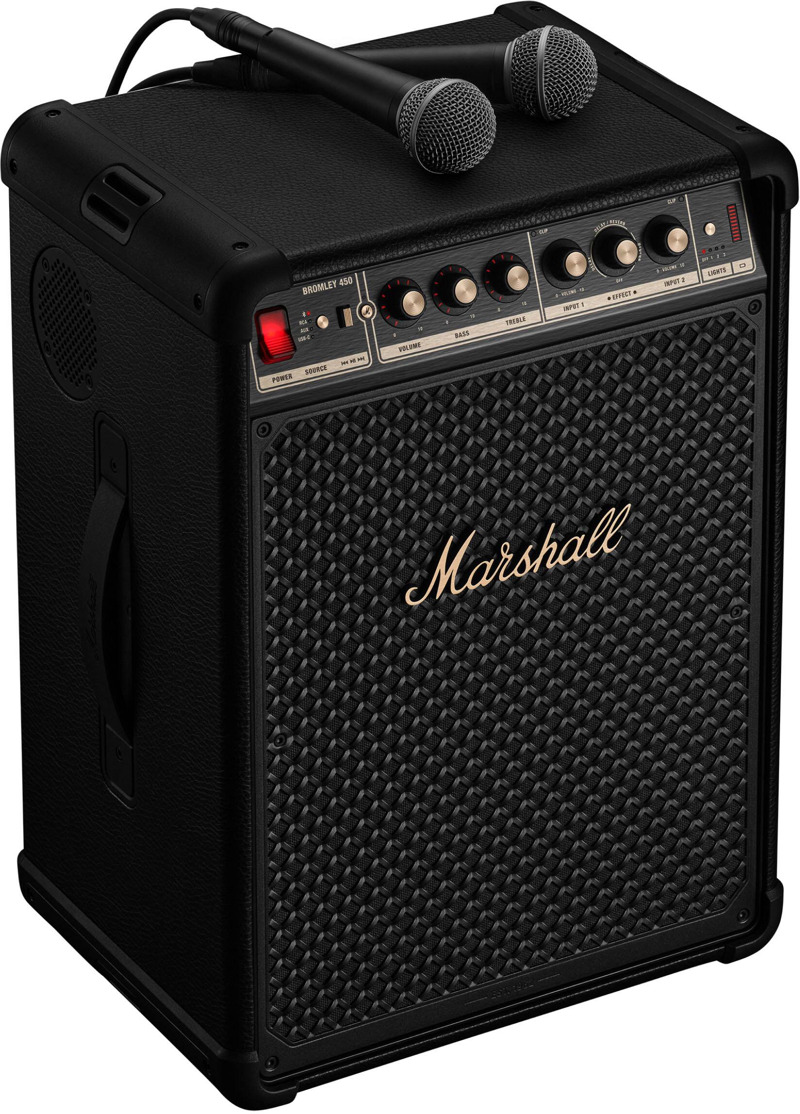 BROMLEY 450  
SOURCE: 4 VOLUWE - BASS N TREBLE - EFFECT % - OF - S  
LIGHTS - MIEL - L  
Marshall