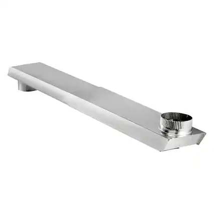Front. Lambro - Periscope 90° Rectangular Aluminum Dryer Duct 24-41" Adjustable.