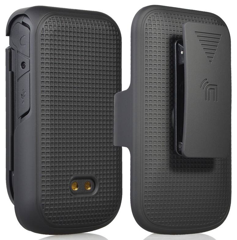 Alt View 4. Nakedcellphone - Case and Belt Clip Holster Combo for Sonim XP3 (XP3800) - Black.