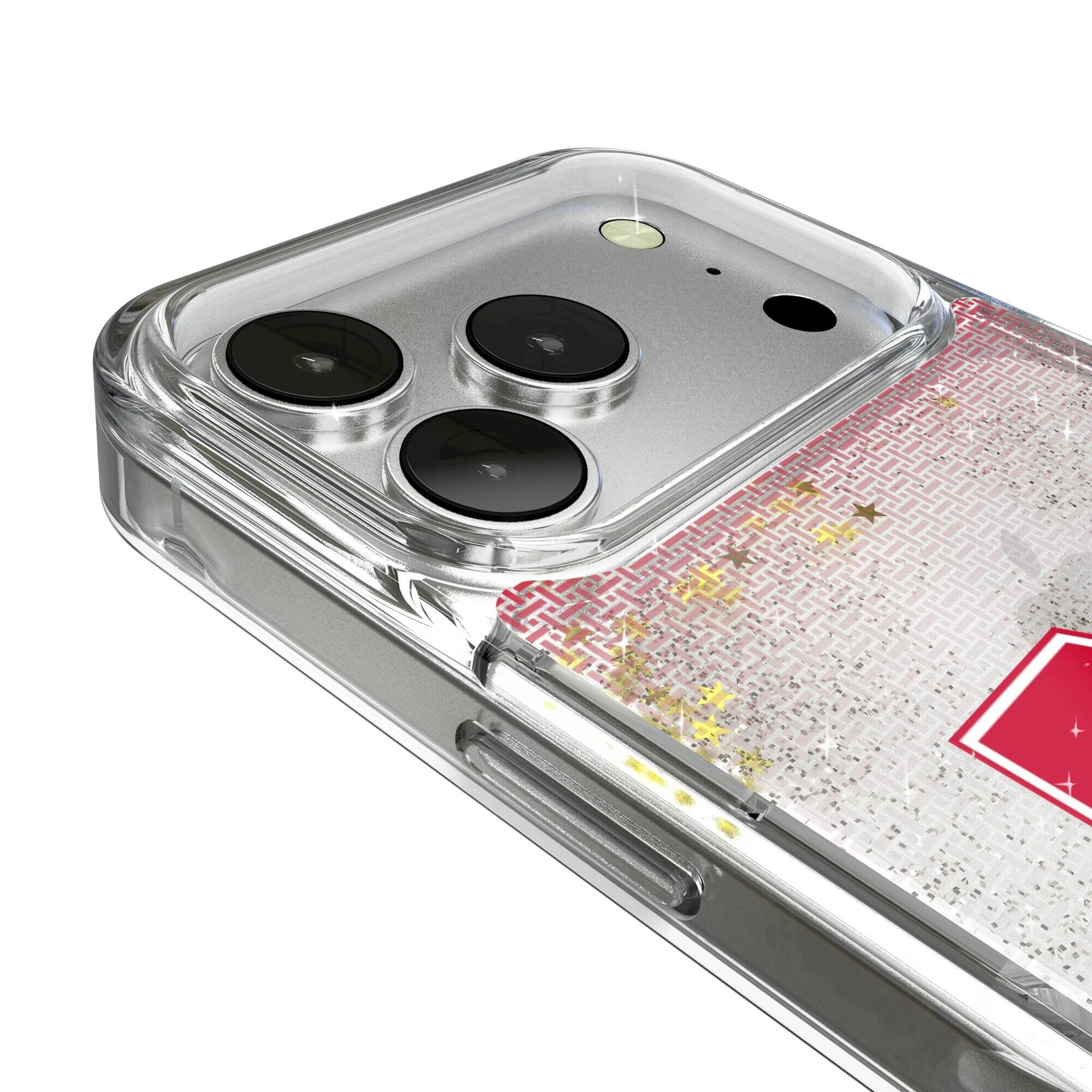 Alt View 2. Keyscaper - Nebraska Huskers Linen Logo iPhone Glitter Case - 16 Pro - Multicolor.