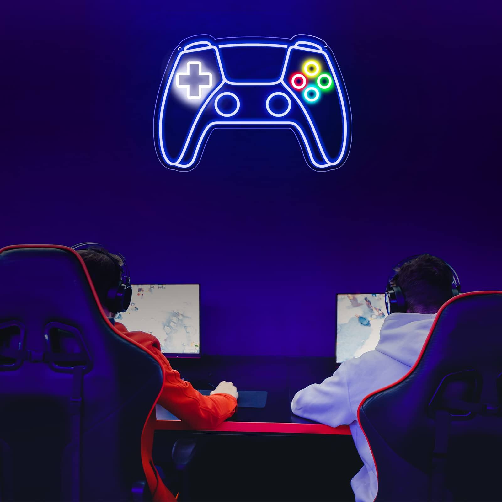 Alt View 3. Paradigms Interiors - Gamer Neon Sign Gamepad Shaped Led For Room Decor Gaming Wall Usb Gifts Teens - Gamepad Neon Sign.