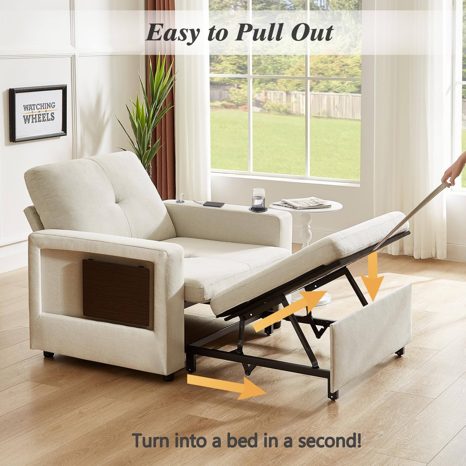 Easy to Pull Out

Turn into a bed in a second!