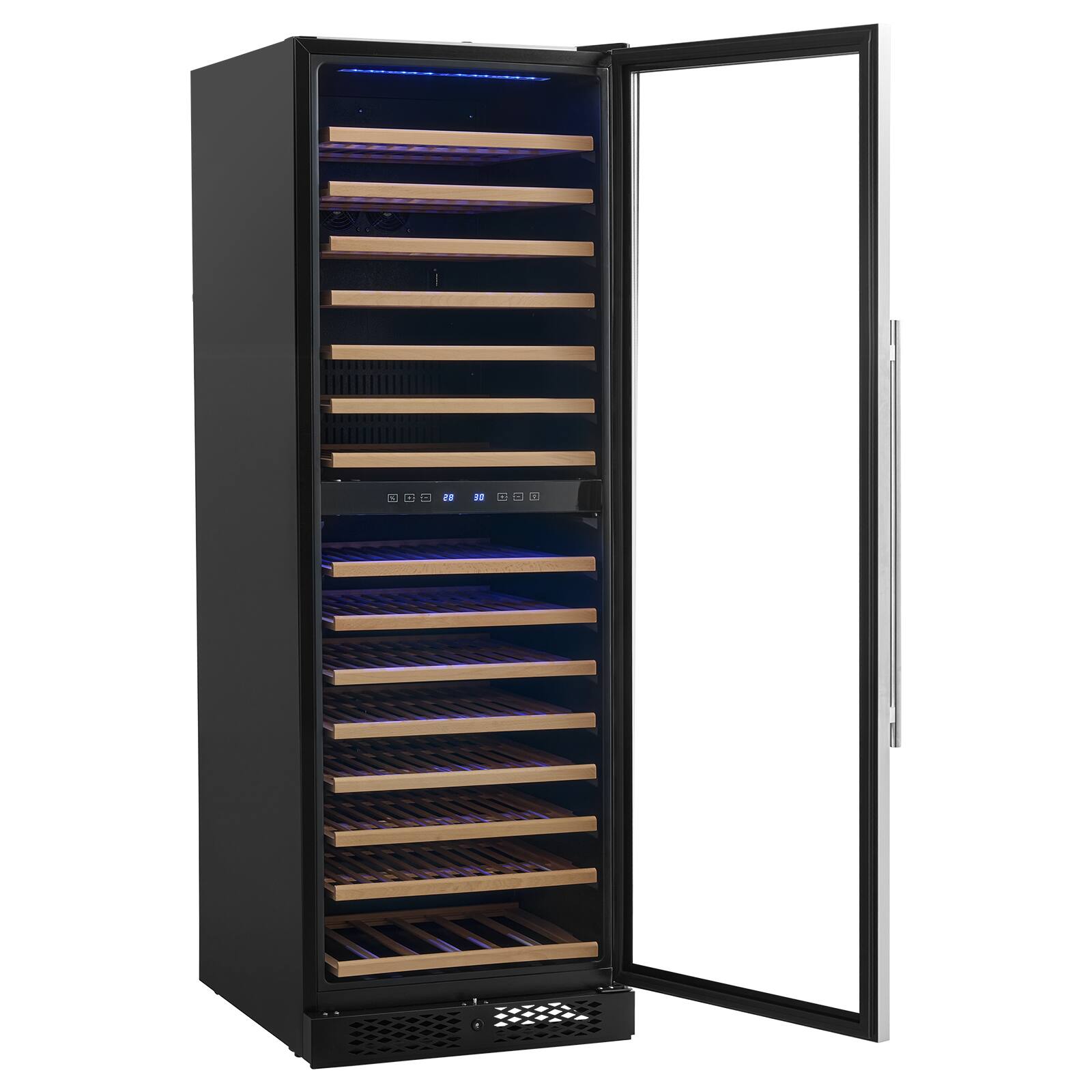 Alt View 5. VEVOR - 24 inch Wine Fridge 160-Bottle Wine Cooler Refrigerator for Home Bar, Dual Zone,Built-in or Freestanding Compressor Wine - Black;Silver.