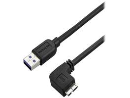StarTech.com - 0.5m 20in Slim Micro USB 3.0 Cable - M/M - USB 3.0 A to Right-Angle Micro USB - USB 3.1 Gen 1 (5 Gbps)