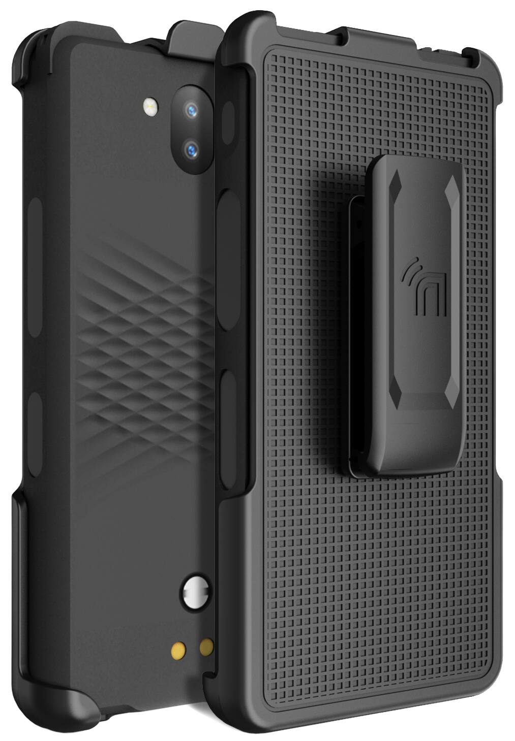 Alt View 2. Nakedcellphone - Holster Case for Sonim XP10 5G (XP9900) - Ratchet Belt Clip Holder - Black.