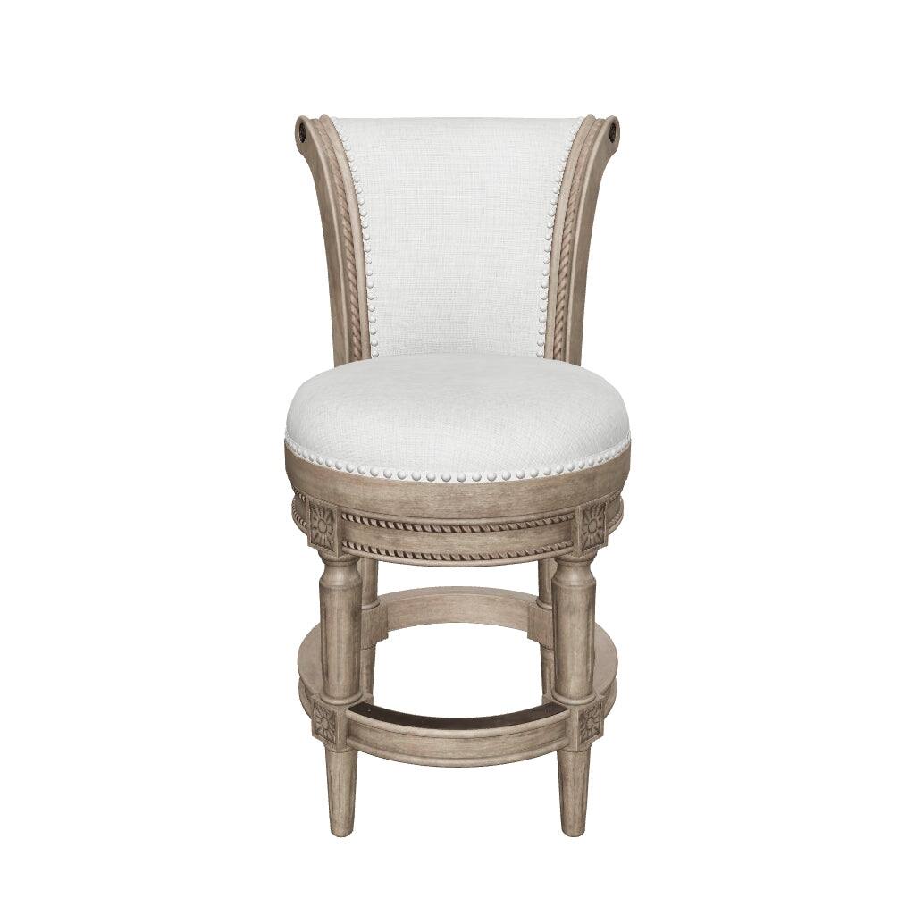 Alt View 8. Maven Lane - 26" Pullman Counter Stool In Reclaimed Oak Finish With Fabric Upholstery - Reclaimed Oak.