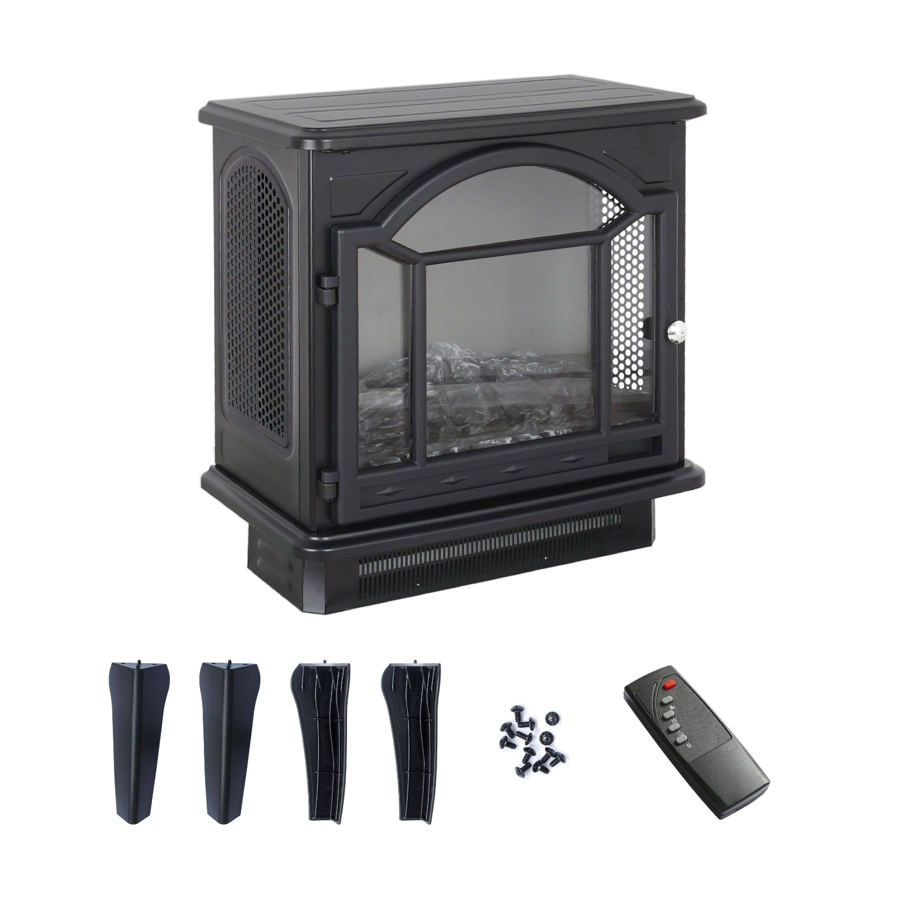 Alt View 9. Boyel Living - 17.52 in. Freestanding Electric Fireplace Stove Heater with Automatic Shut off and Remote Control - Black.