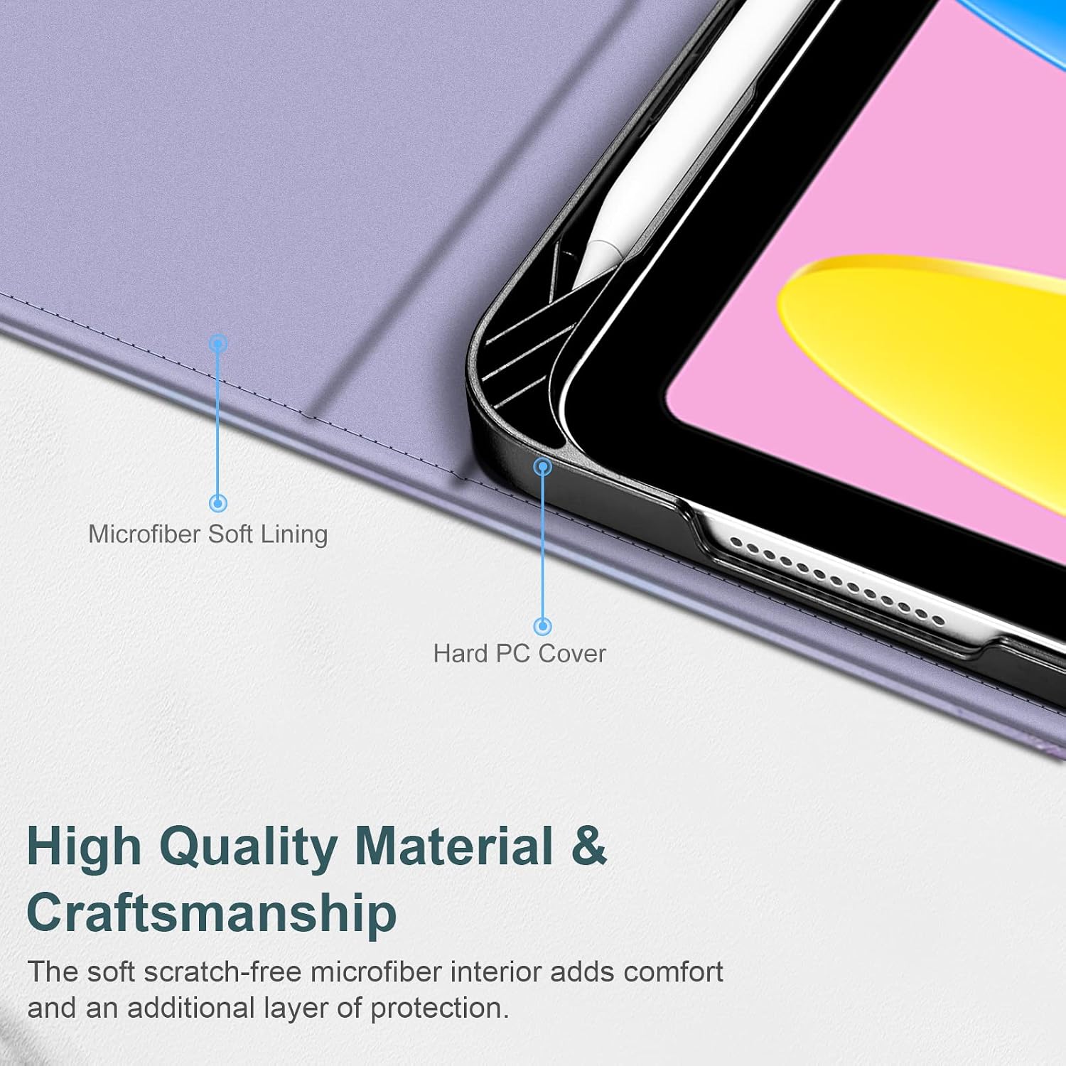 Microfiber Soft Lining Hard PC Cover High Quality Material & Craftsmanship

The soft scratch-free microfiber interior adds comfort and an additional layer of protection.