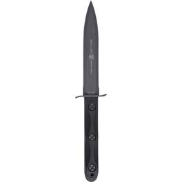KA-BAR - 1.125" Double-Edged Spear Point Blade EK Model 4 Knife w/ Sheath - Black