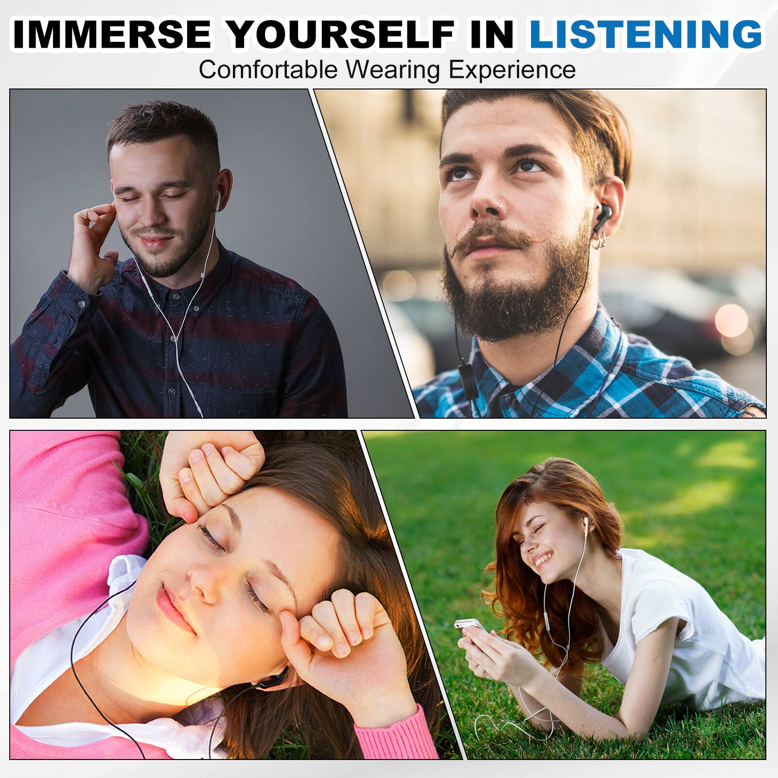 IMMERSE YOURSELF IN LISTENING  
Comfortable Wearing Experience
