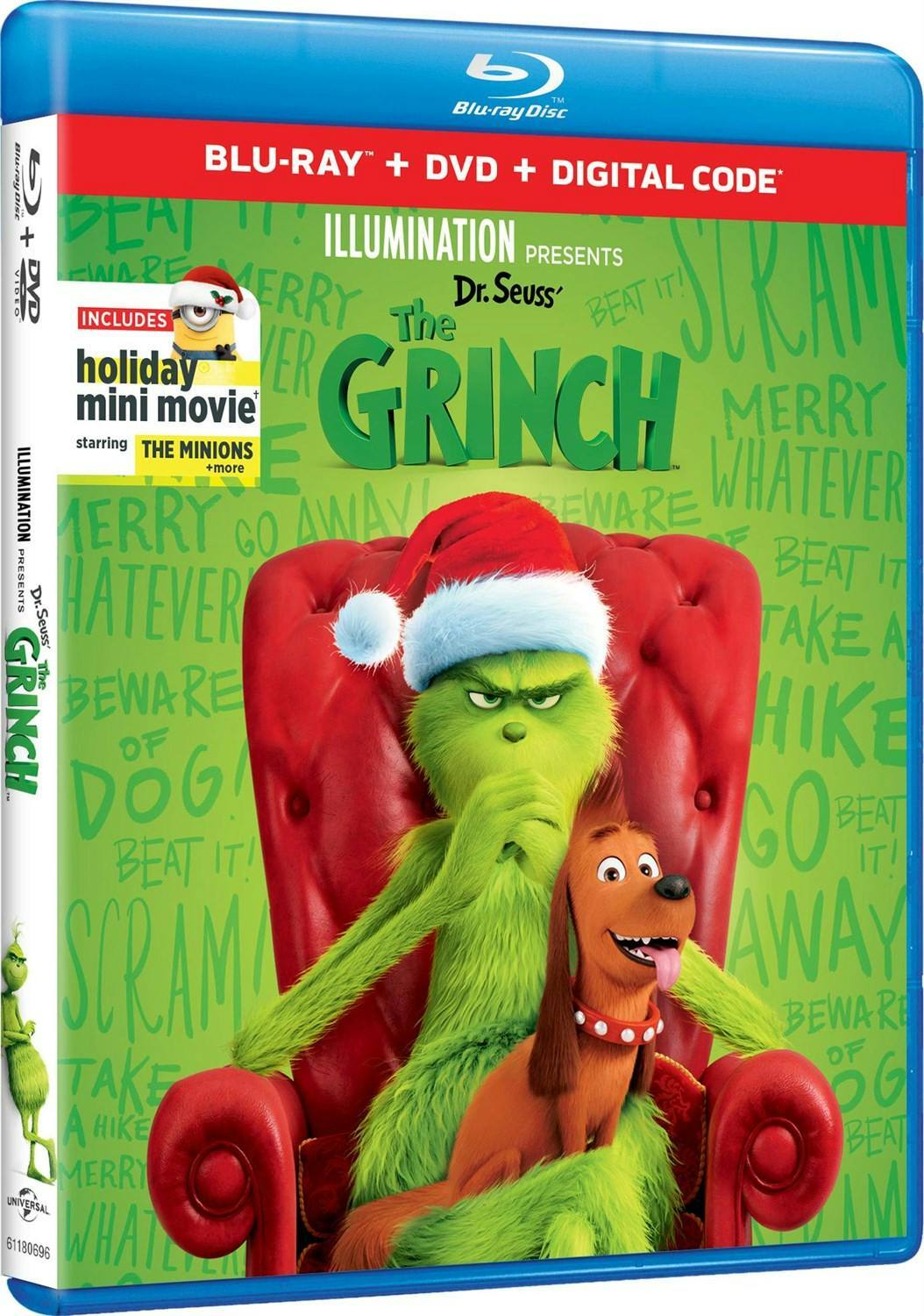 Angle. Illumination Presents: Dr. Seuss' The Grinch (DVD + Digital) [Blu-ray].