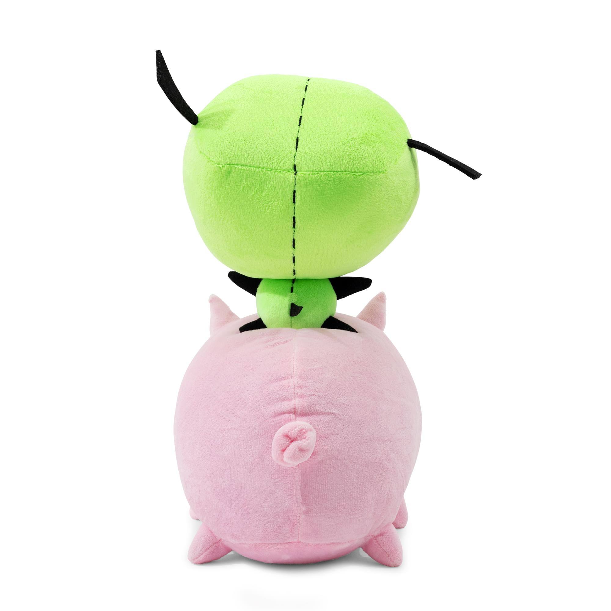 Alt View 2. Golden Bell Studios - Invader Zim GIR Riding Pig 10-Inch Plush - Multi-Colored.