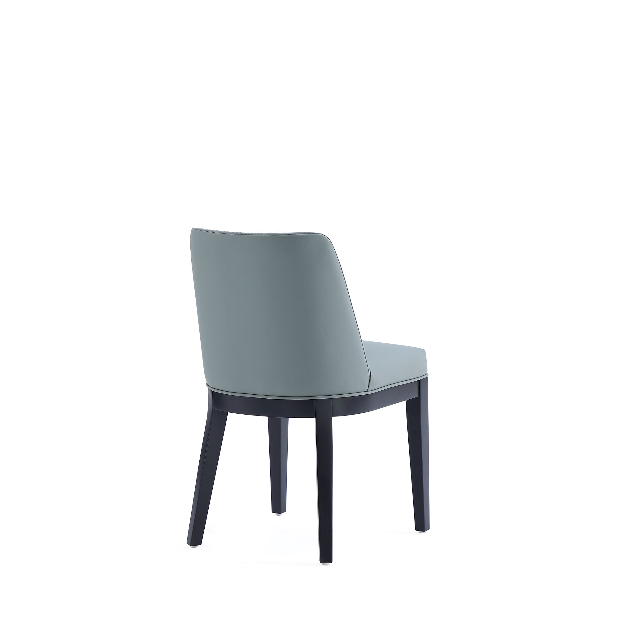Alt View 2. Manhattan Comfort - Gansevoort Modern Wood Vegan Leather Dining Chair - Set of 4 - Pewter.
