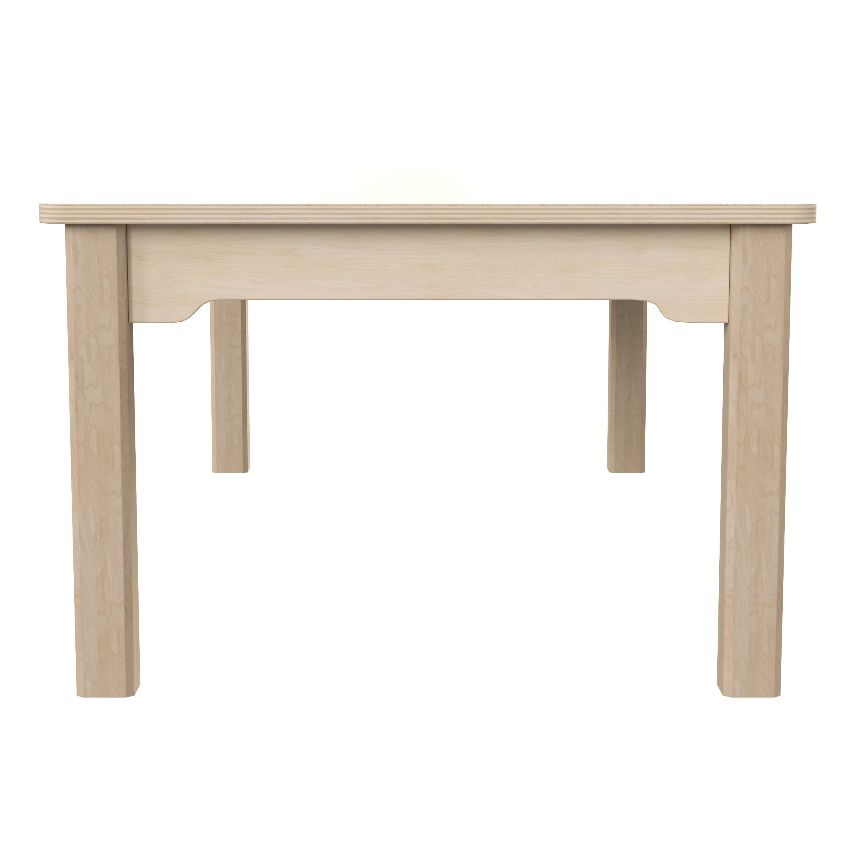 Left. Flash Furniture - Bright Beginnings Commercial Grade Wooden Rectangular Preschool Classroom Activity Table, (23.5"W x 47.25"D x 14.5"H), B - Natural.