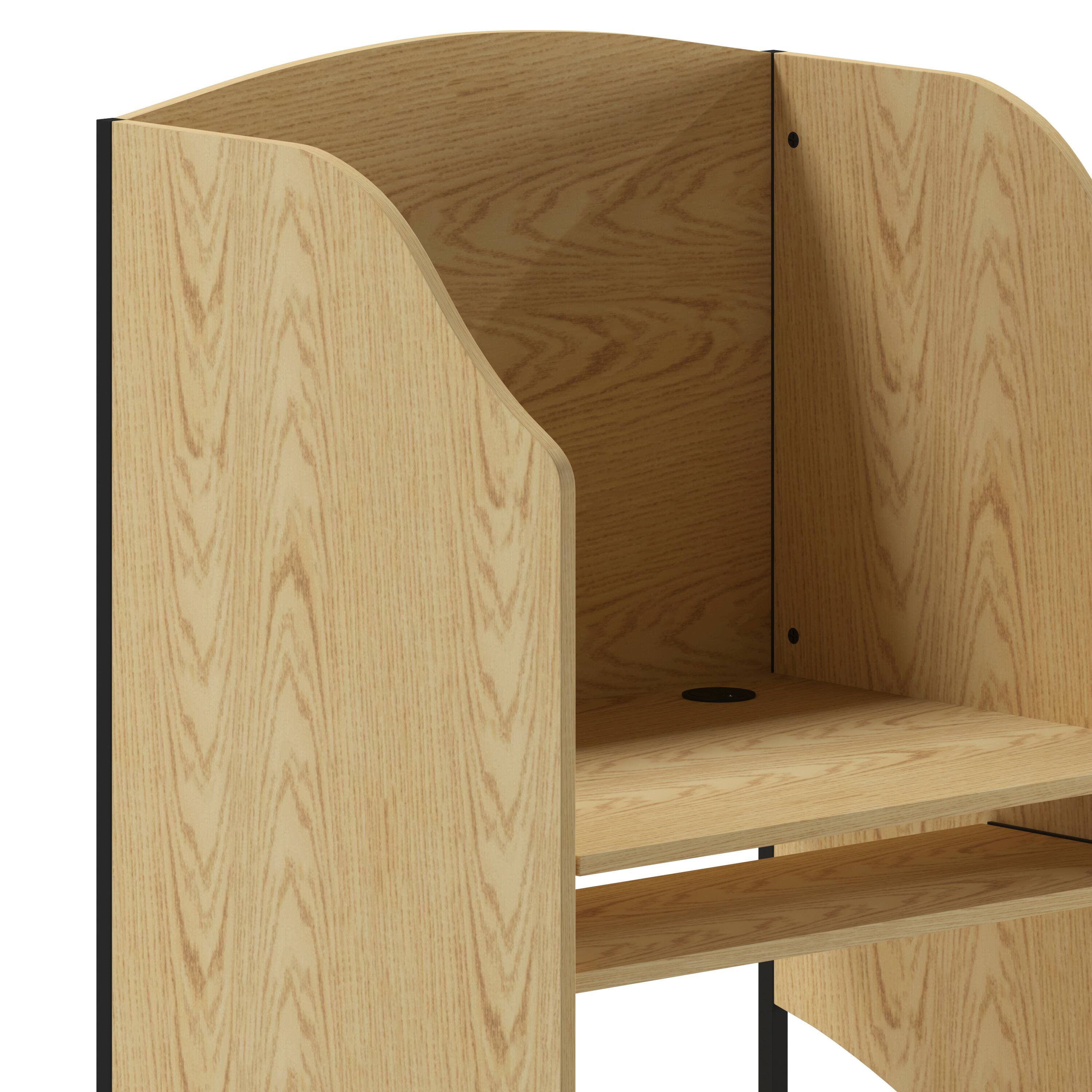Alt View 10. Emma + Oliver - Starter Study Carrel Home School Furniture - Oak.