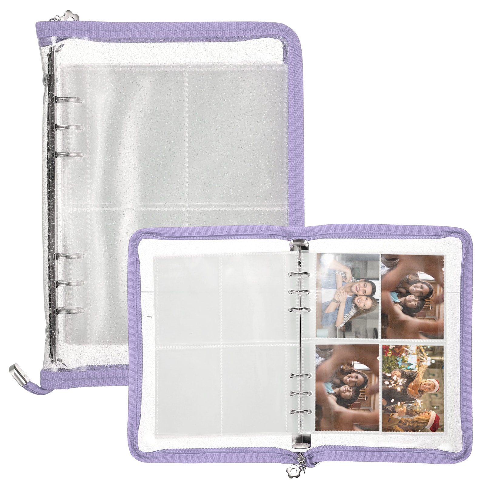 Unique Bargains - A5 Photocard Binder 4-Photo Style Clear Kpop Holder Book with 20 Inner Pages 160 Card Slots - Purple price history on PriceWatchPro