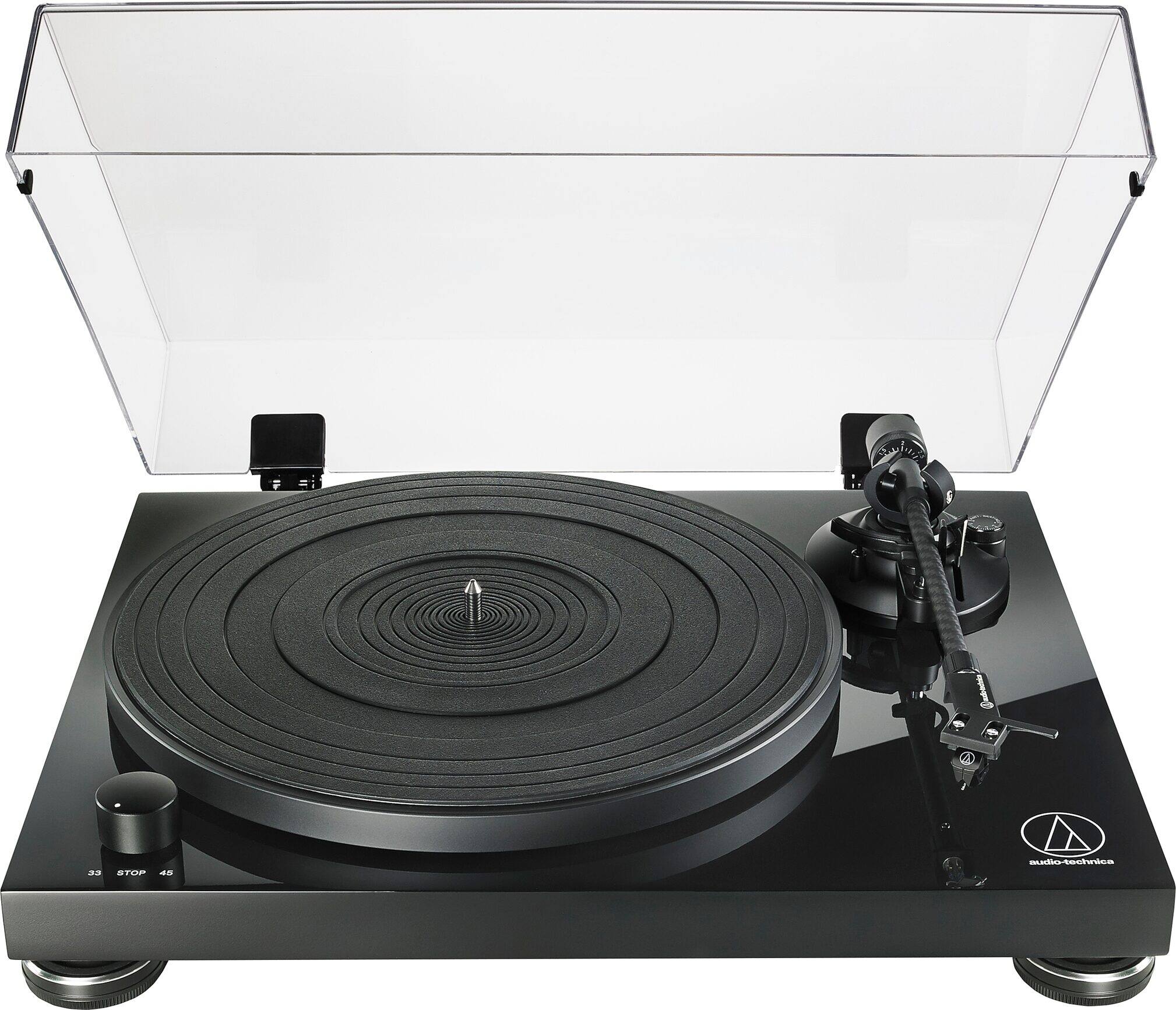 Audio-Technica - Audio Technica ATLPW50PB Belt Drive Turntable - Black