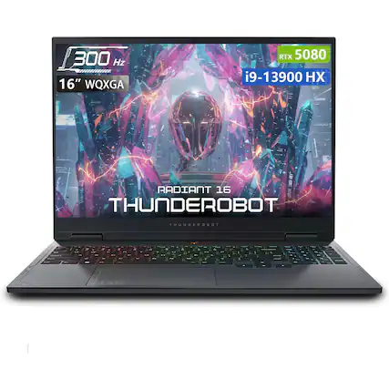300 Hz
16" WQXGA
i9-13900 HX
RTX 5080
RADIANT 16
THUNDEROBOT