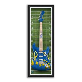 Sporticulture - Los Angeles Rams 14" x 37" Framed Electric Guitar Print - Green