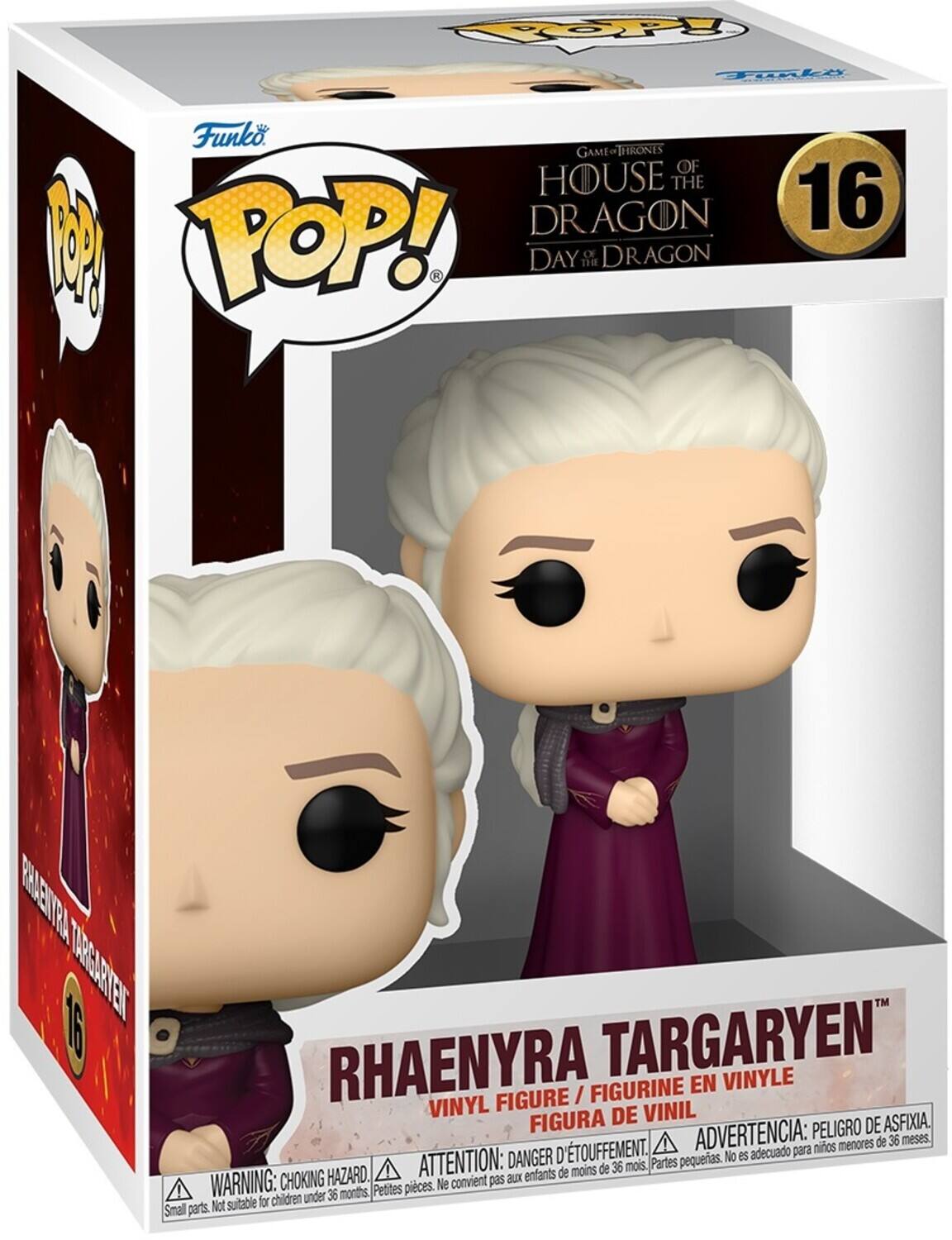 COP Tidli 1 Funko GAME THRONES OF HOUSE THE DRAGON M POP! K DAY THE OF DRAGON 16 FRAETRAT TRSARNTEN 16 RHAENYRA TARGARYEN FIGURINE EN VINYLE FIGURE I VINYL DE VINIL FIGURA PELIGRO DE ASFIXIA D'TOUFFEMENT. ADVERTENCIA: para nios menores de 36 meses. DANGER pequeras. No es adecuado HAZARD. ATTENTION: enfants de moins de 36 mois. Partes WARNING: CHOKING convient pas aux Petites pieces. Ne children under 36 months Not suitable for Small parts.