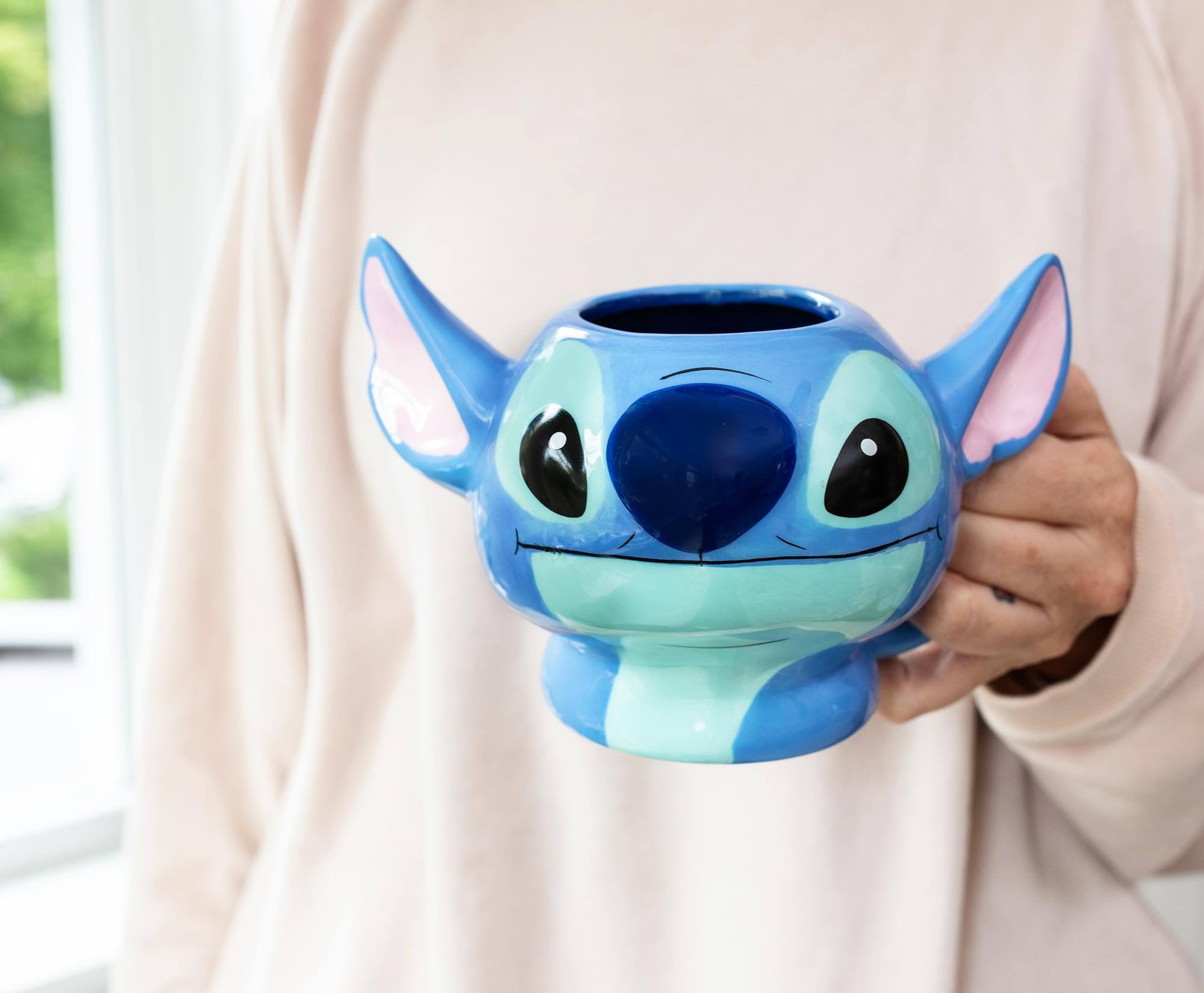 Alt View 3. Silver Buffalo - Disney Lilo & Stitch 3D Sculpted Ceramic Mug | Holds 20 Ounces - Blue.