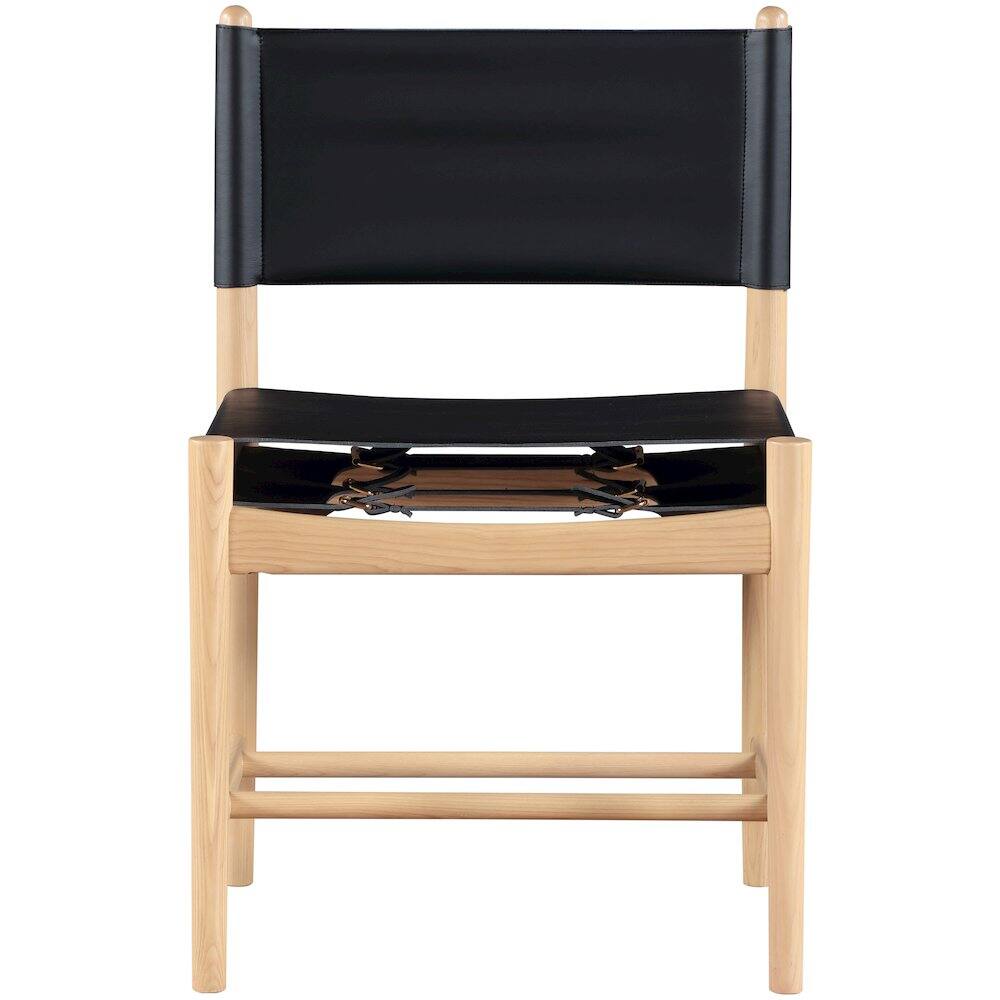 Alt View 2. Meridian Furniture - Rawlins Black Vegan Leather Upholstered Dining Chair, Set of 2 - Brown.