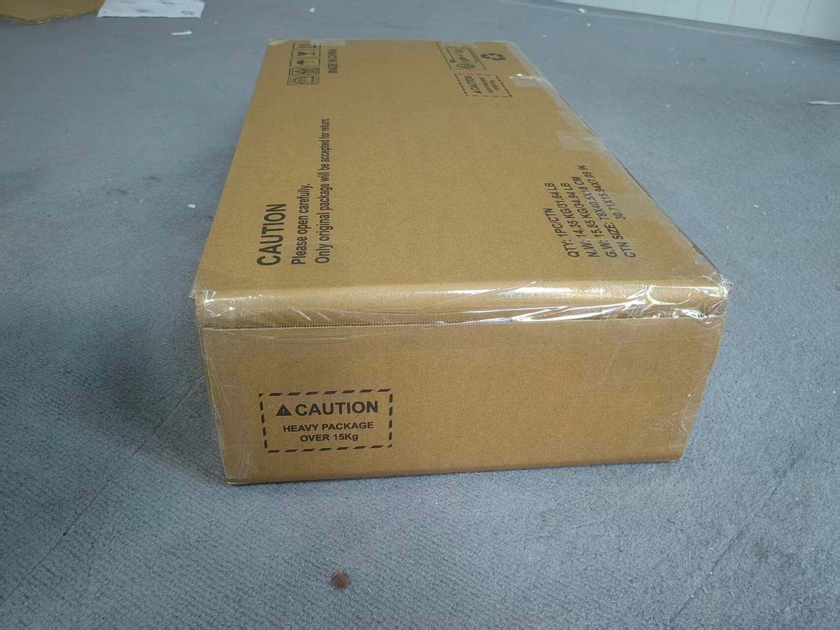 MADE FCC.

CAUTION Please Only accepted be will carefully, package open original

14.35 KG/31.64LB 30.71X15.94X7.09 IN 30. 1PC/CTN 15.85 SIZE: QTY: N.W. G.W. CTN

CAUTION HEAVY PACKAGE OVER 15Kg