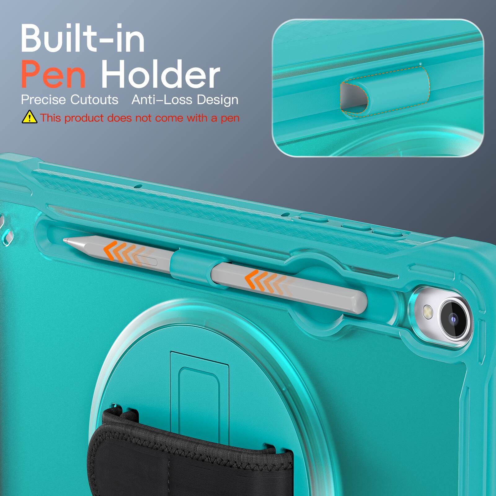 Built-in Pen Holder  
Precise Cutouts  
Anti-Loss Design  
⚠️ This product does not come with a pen
