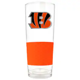 Great American Products - Cincinnati Bengals 22oz. Pilsner Glass with Silicone Grip - Orange