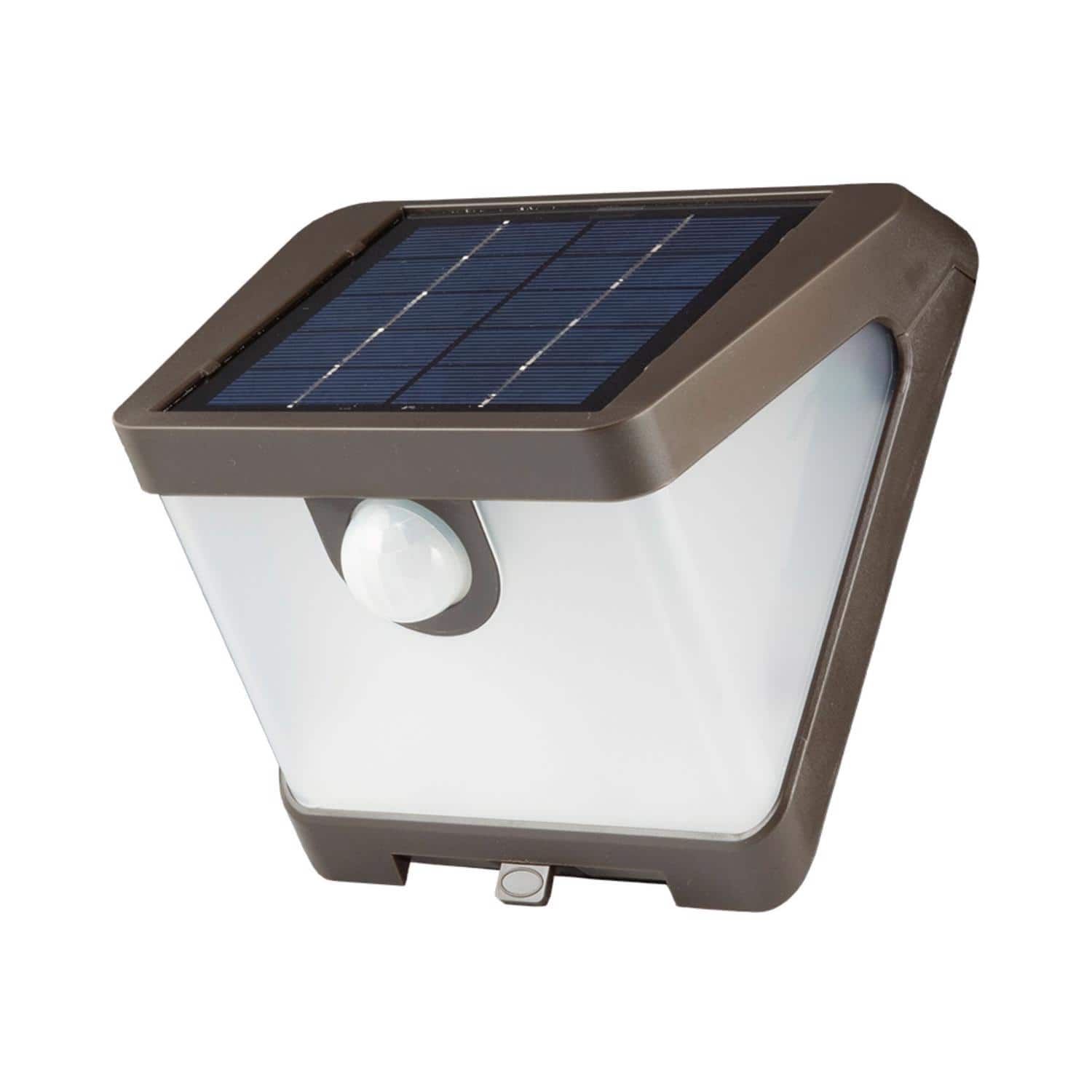 Halo - SWL Motion-Sensing Solar Powered LED Bronze Security Wall Light