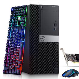 Dell - Refurbished Excellent - OptiPlex Tower Gaming Desktop PC | Intel i5-9th | 16GB DDR4 RAM | 256GB +500GB HDD | NVIDIA GTX 1050Ti |WiFi | Win11 - Black
