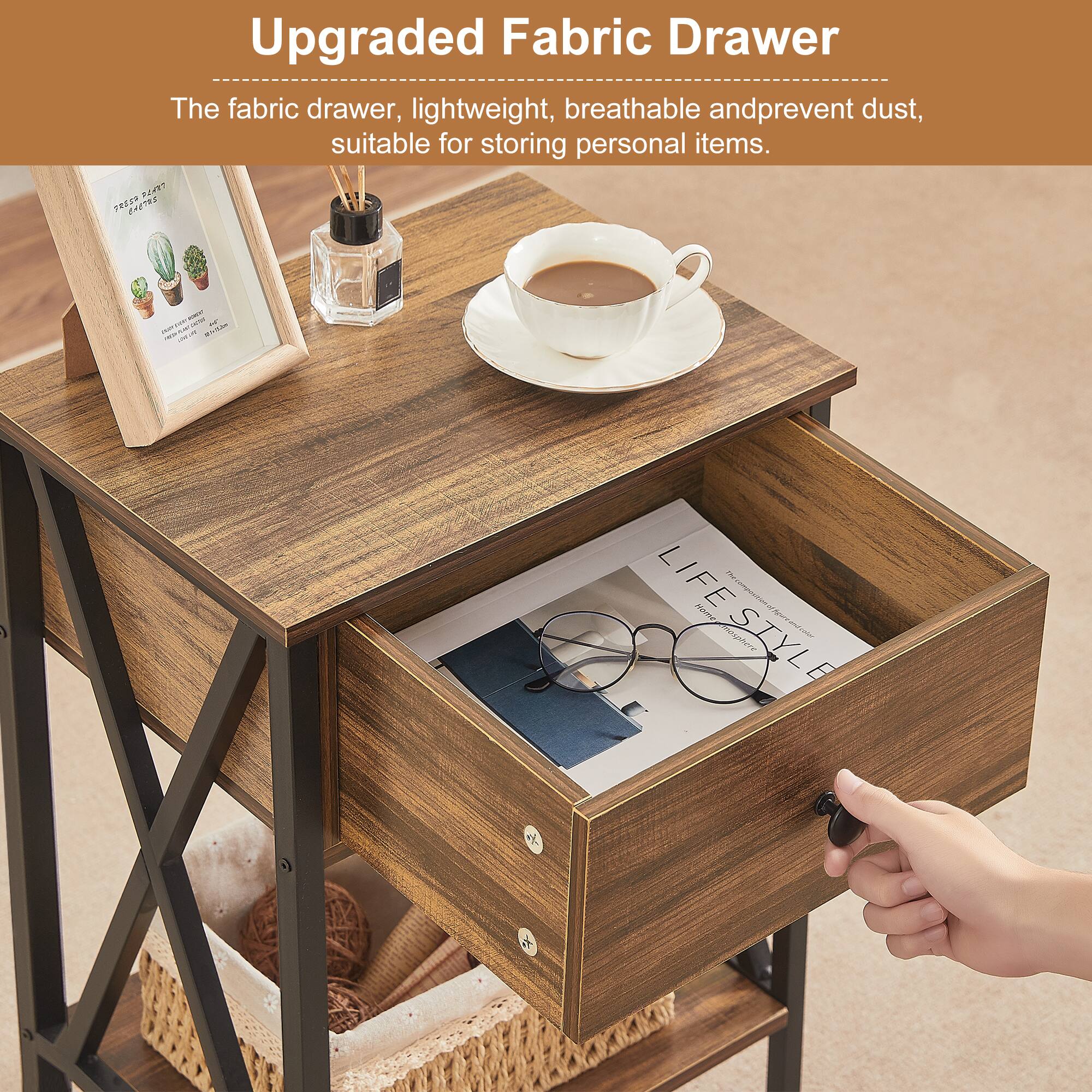 Upgraded Fabric Drawer

The fabric drawer, lightweight, breathable and prevent dust, suitable for storing personal items.