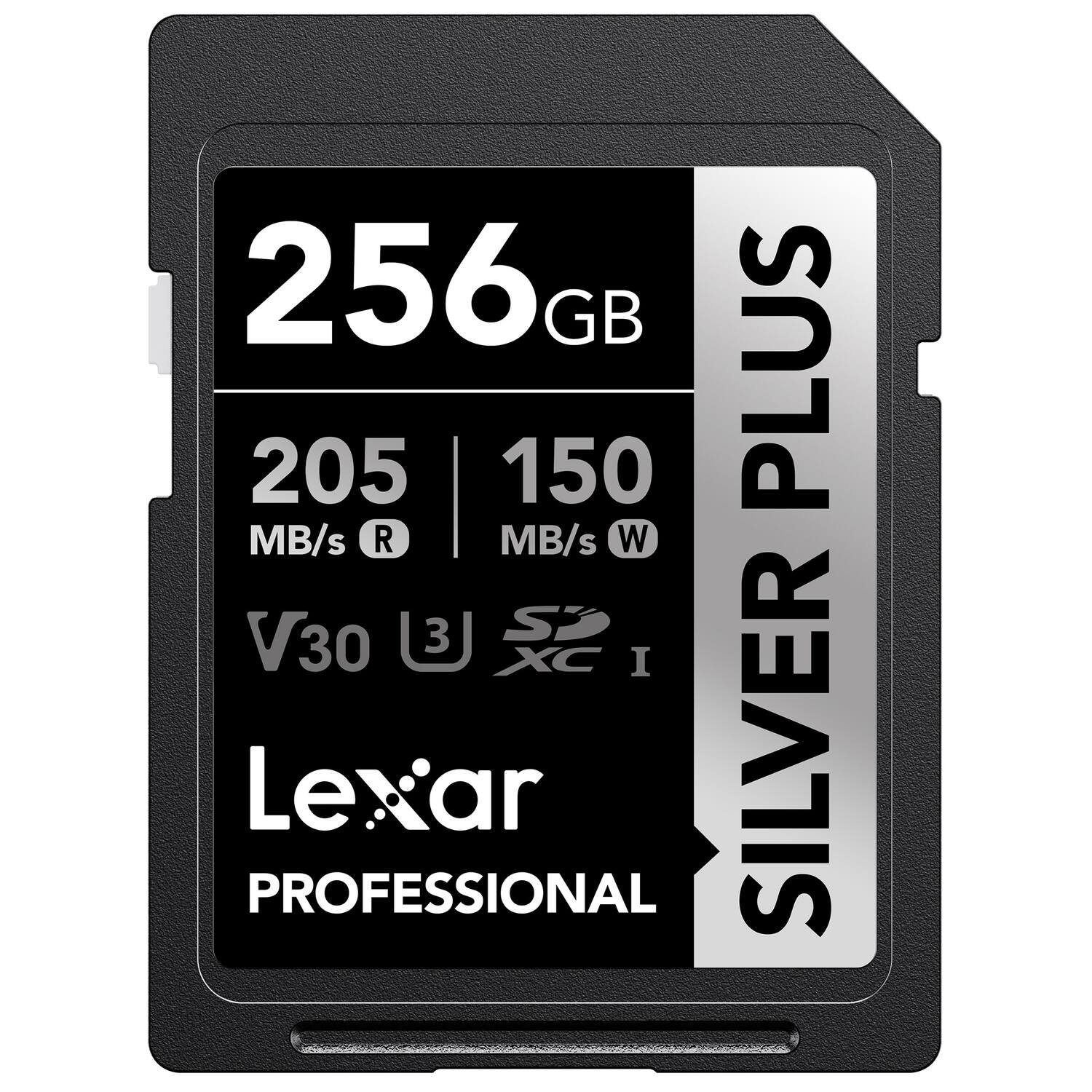 256 GB
205 MB/s R
150 MB/s W
V30
3 SP
XC I
Lexar PROFESSIONAL
SILVER PLUS