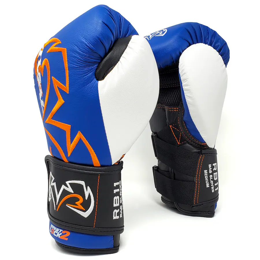 RIVAL Boxing RB11 Evolution Hook and Loop Bag Gloves Large Blue RB11 ...