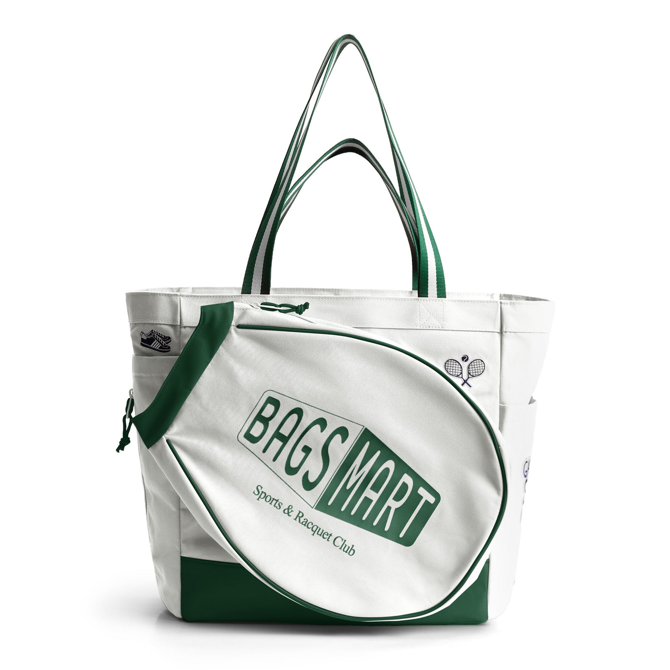 "Bagsmart - Advantage 25L Tennis Tote, Water-Repellent Tote with 15.6"" Laptop Sleeve for Court & Work - Wimbledon White" price history on PriceWatchPro