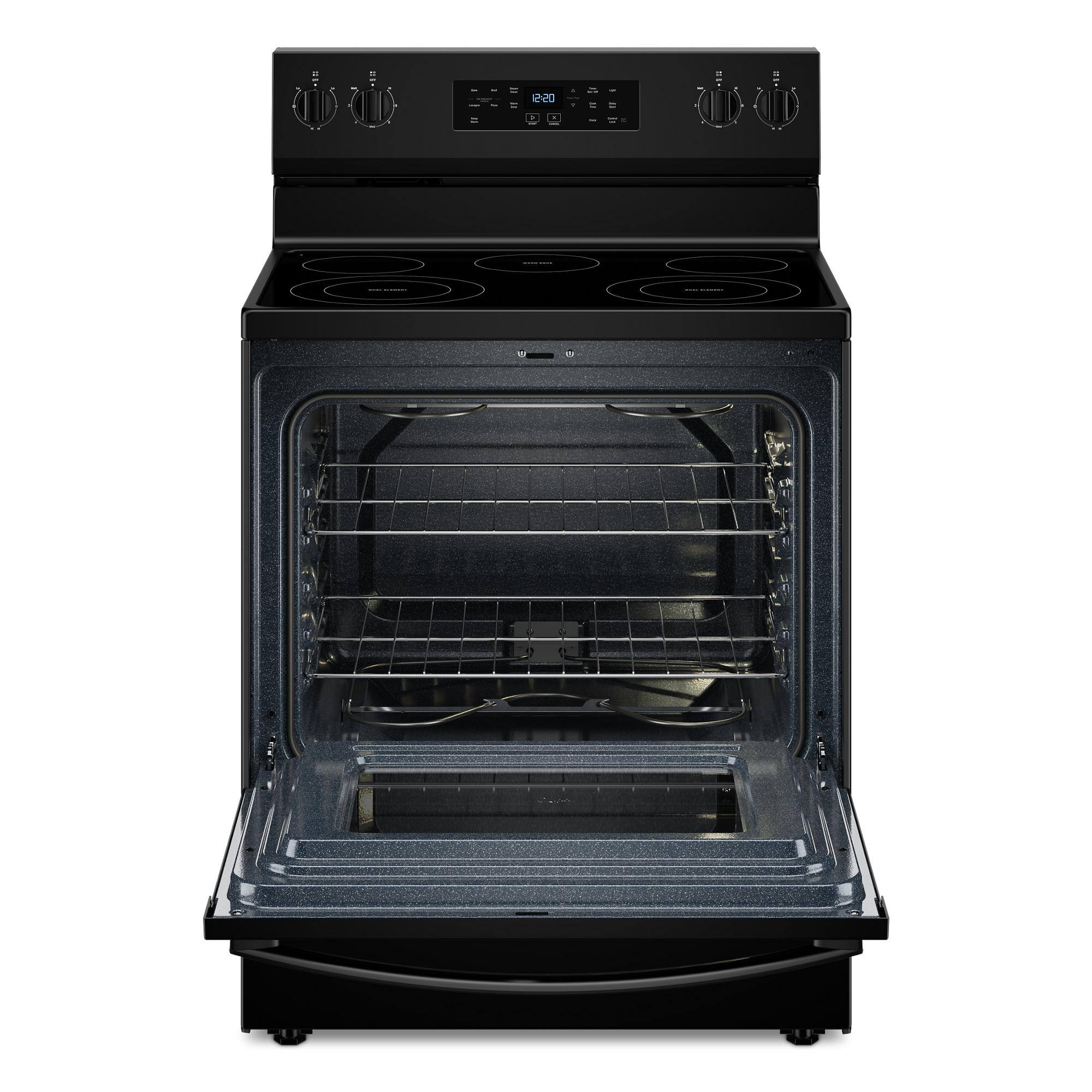 Alt View 1. Whirlpool - 5.3 Cu. Ft. Freestanding Electric Range with Cooktop Flexibility - Black.