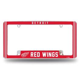 Rico Industries - Detroit Hockey Red Wings Chrome Metal License Plate Frame - Multi