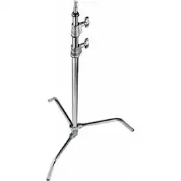 Avenger - High 5.75' C-Stand 18 with 5/8" Mounting Stud, 2 Riser, 3 Sections, Silver Chrome