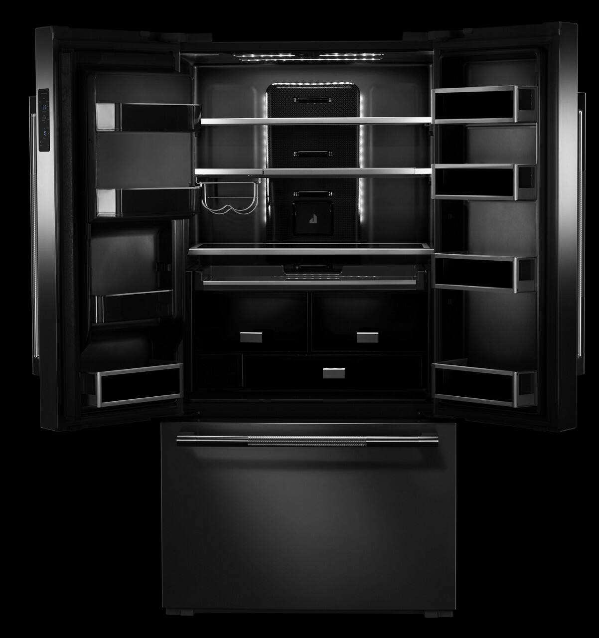 Alt View 5. JennAir - RISE 23.8 Cu. Ft. French Door Counter-Depth Refrigerator - Stainless steel.