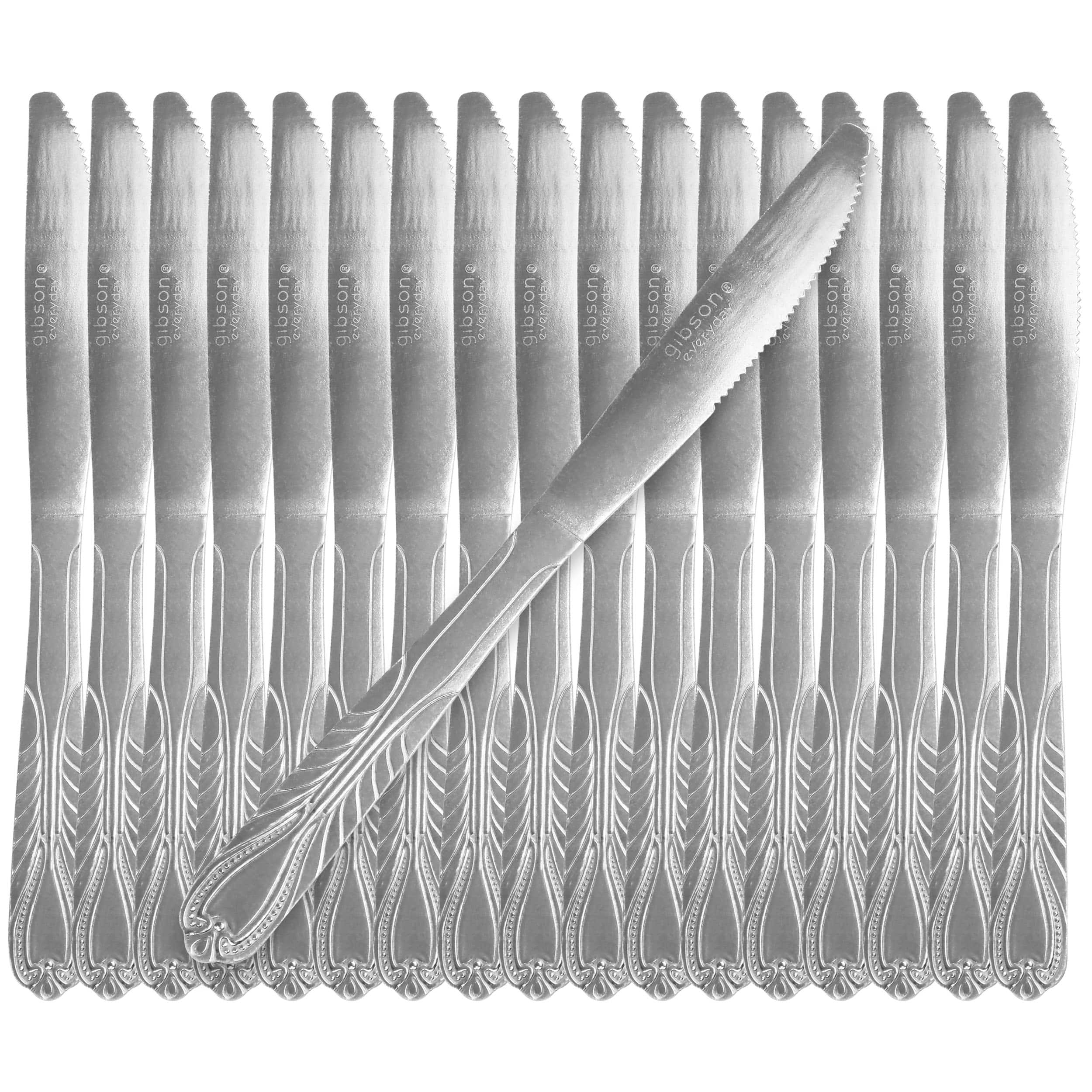Gibson - Everyday Jasper 18 Piece Dinner Knife Set - Silver price history on PriceWatchPro