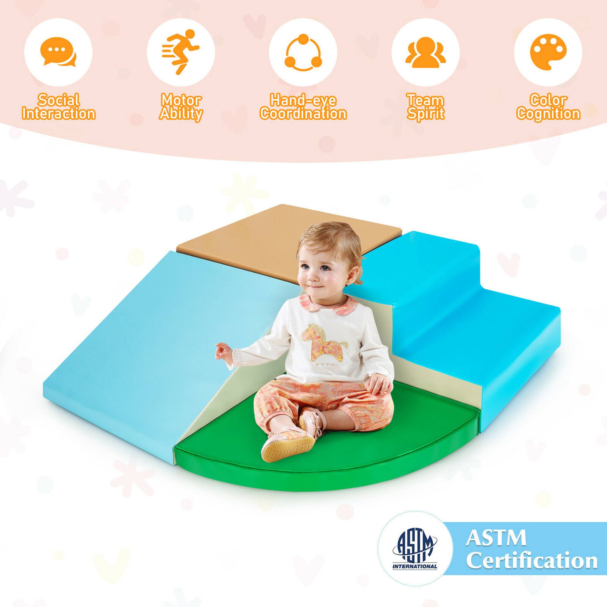 - Social Interaction
- Motor Ability
- Hand-eye Coordination
- Team Spirit
- Color Cognition

ASTM Certification