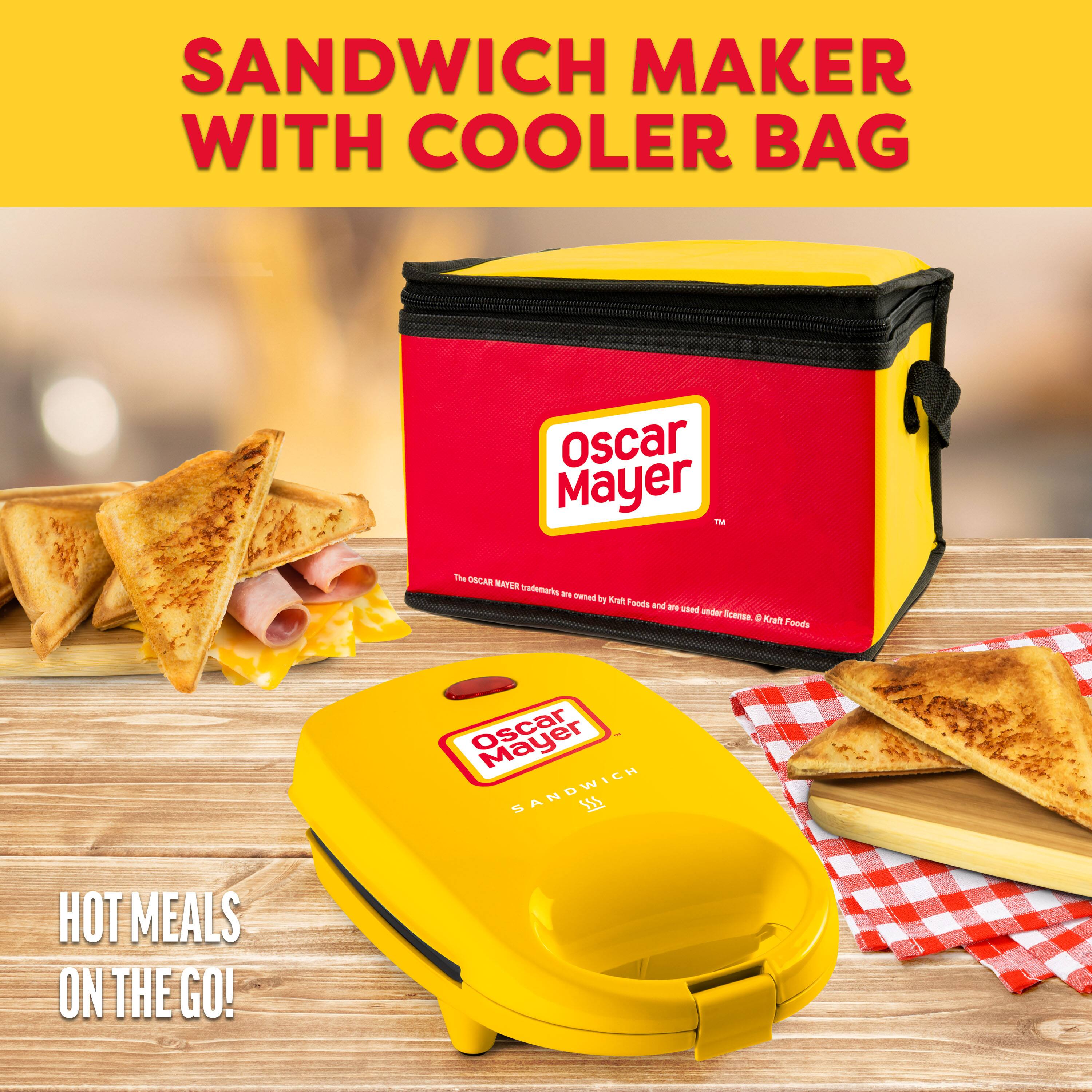 SANDWICH MAKER WITH COOLER BAG

Oscar Mayer™

The OSCAR MAYER trademarks are owned by Kraft Foods and are used under license. © Kraft Foods

HOT MEALS ON THE GO!