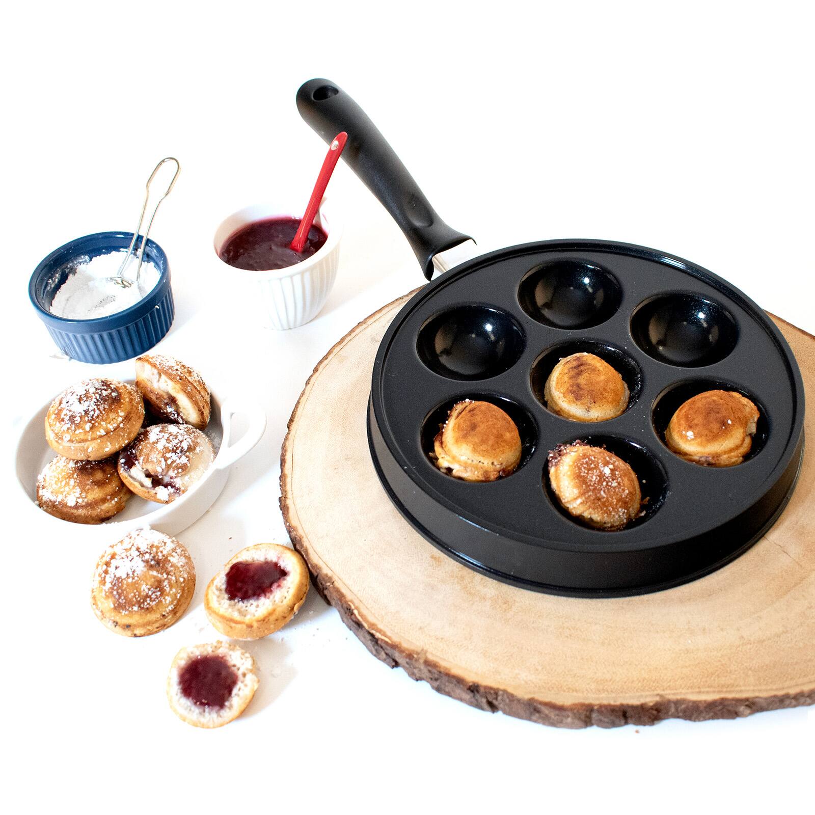 Alt View 3. Norpro - Stuffed Aebleskiver Pancake Pan with 2.25-Inch Cavities - Black.