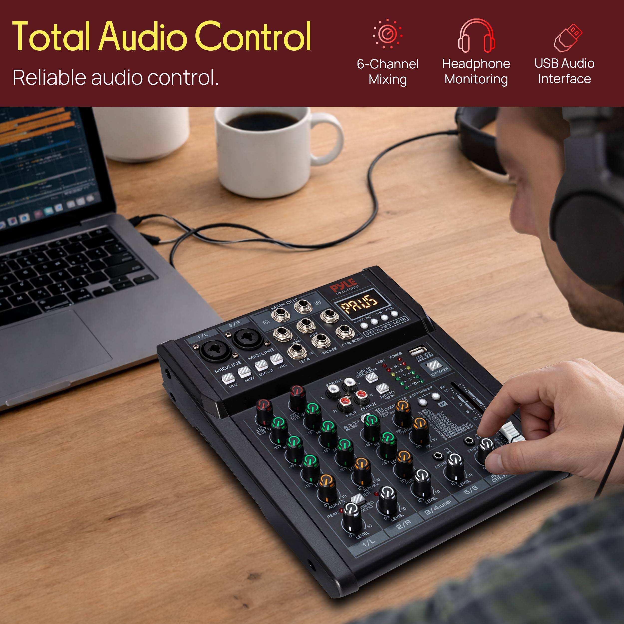Total Audio Control  
6-Channel Headphone USB Audio  
Reliable audio control.  
Mixing Monitoring Interface